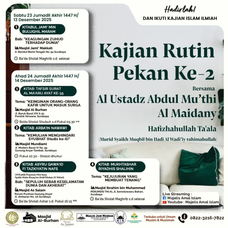 Kajian Rutin Pekan ke-2 Desember 2025